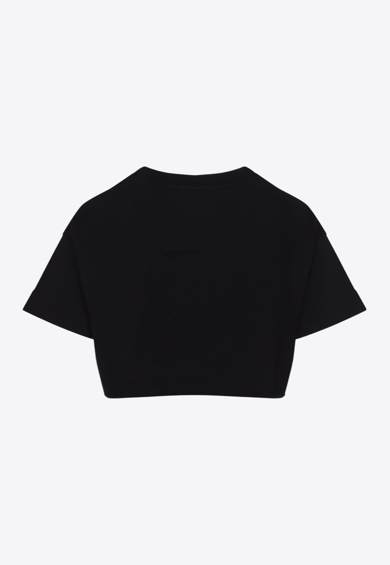 Logo-Print Cropped T-shirt