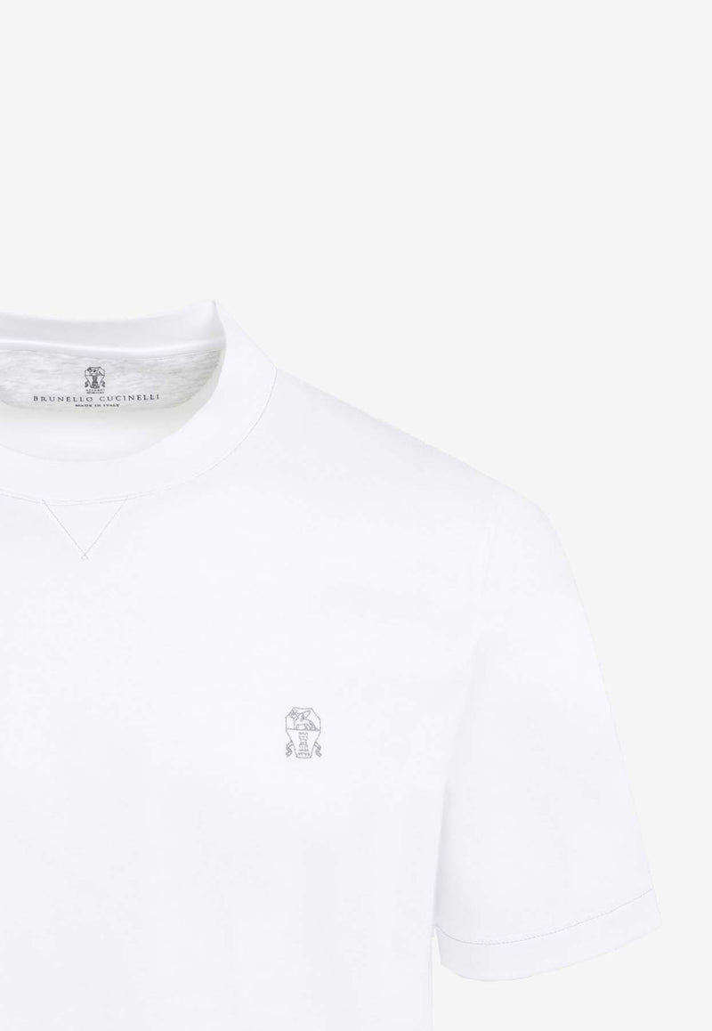 Contrasting Logo Crewneck T-shirt