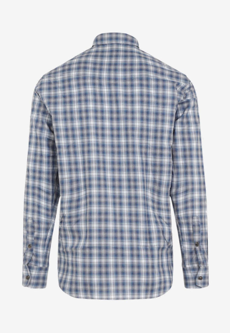 Checked Long-Sleeved Shirt