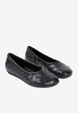 Intrecciato Leather Ballet Flats