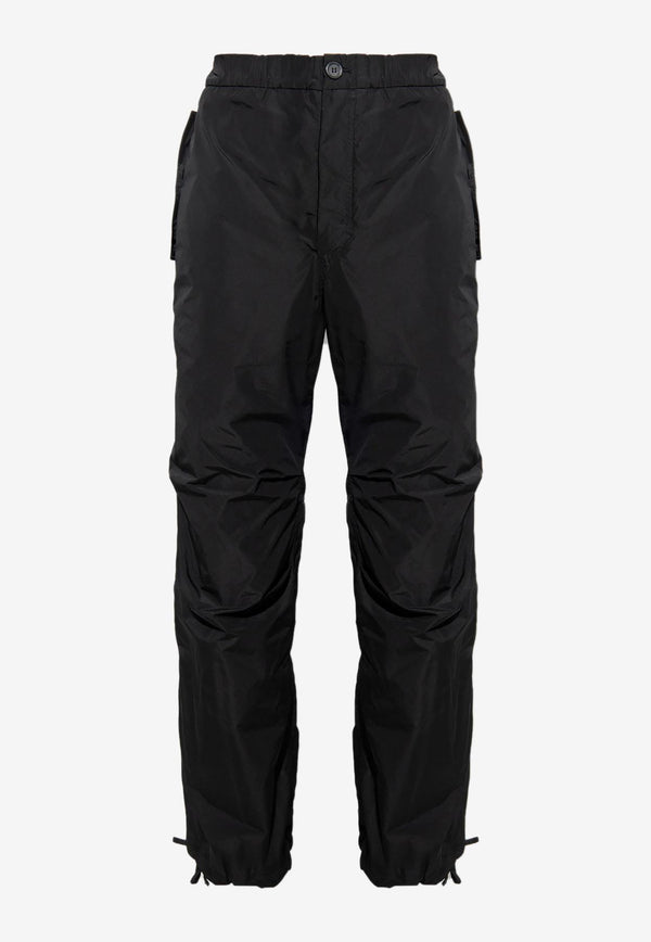 Salvatore Ferragamo Track Pants in Tech Fabric 142118 P 763754 NERO Black