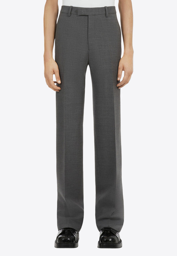 Salvatore Ferragamo Straight-Leg Tailored Pants Gray 143665 P 766939 VINTAGE GRAY