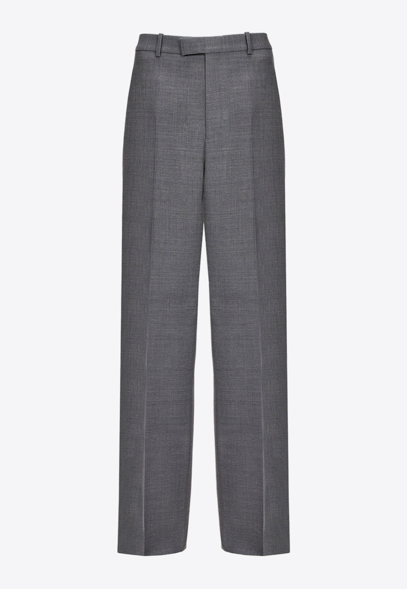 Salvatore Ferragamo Straight-Leg Tailored Pants Gray 143665 P 766939 VINTAGE GRAY