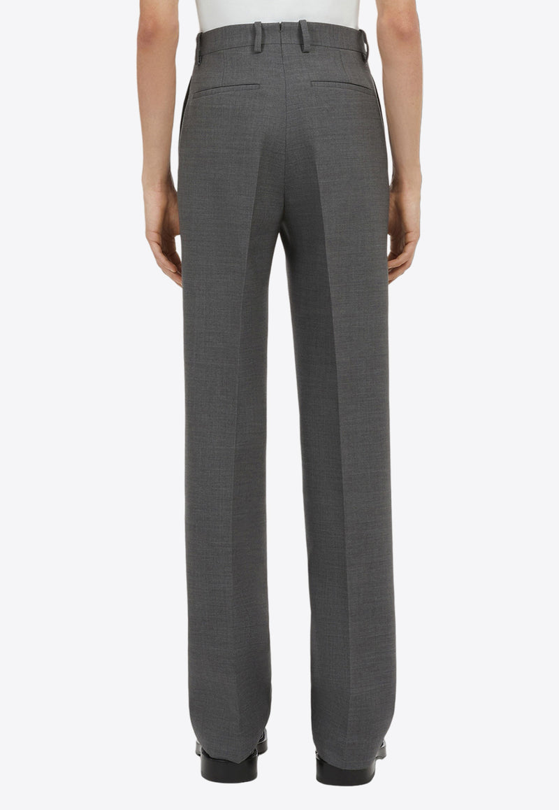 Salvatore Ferragamo Straight-Leg Tailored Pants Gray 143665 P 766939 VINTAGE GRAY