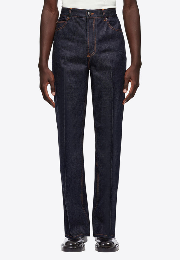 Salvatore Ferragamo Straight-Leg Jeans 143676 P 771171 DENIM SCURO Denim