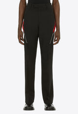 Salvatore Ferragamo Tapered Zip-Detail Tailored Pants Black 143703 P 767693 NERO