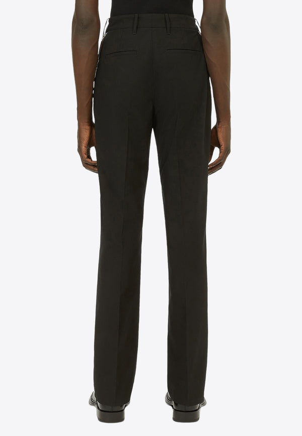 Salvatore Ferragamo Tapered Zip-Detail Tailored Pants Black 143703 P 767693 NERO