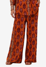 Zimmermann Wylie Silk Relaxed Pants Orange 1500PRS251ORANGE