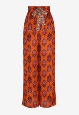 Zimmermann Wylie Silk Relaxed Pants Orange 1500PRS251ORANGE