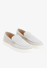 Chevron Suede Loafers