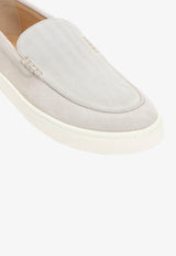 Chevron Suede Loafers