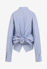 Long-Sleeved Knotted Shirt