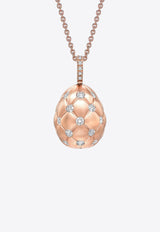 Fabergé Treillage Diamond Egg Pendant Necklace in 18-karat Rose Gold Rose Gold 158FP305