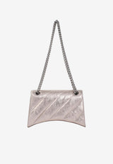 Crush Chain Shoulder Bag in Calf Leather