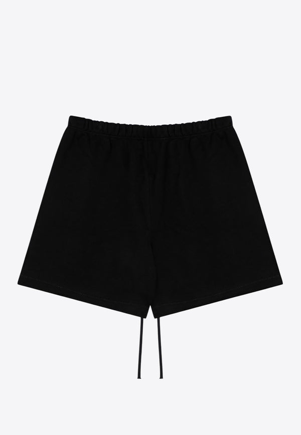 Fear Of God Essentials Logo Print Drawstring Shorts Black 160BT242000F/P_FEARE-BLK