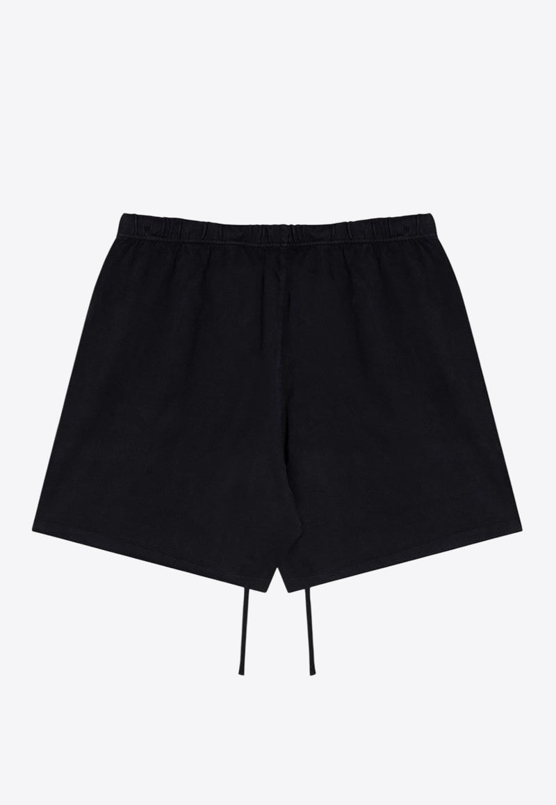 Fear Of God Essentials Logo Print Drawstring Shorts Black 160BT244160F/P_FEARE-BLK