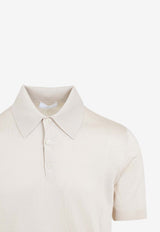 Short-Sleeved Silk Polo T-shirt