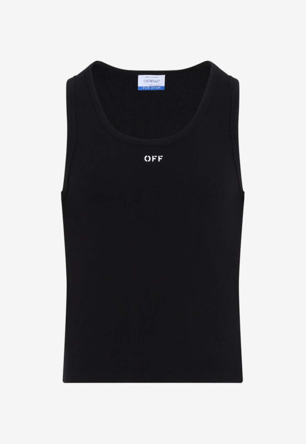 Logo Ribbed Tank Top