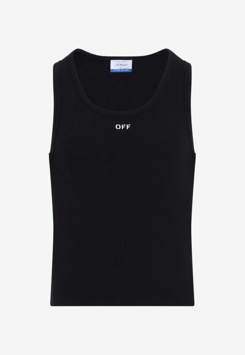 Logo Ribbed Tank Top