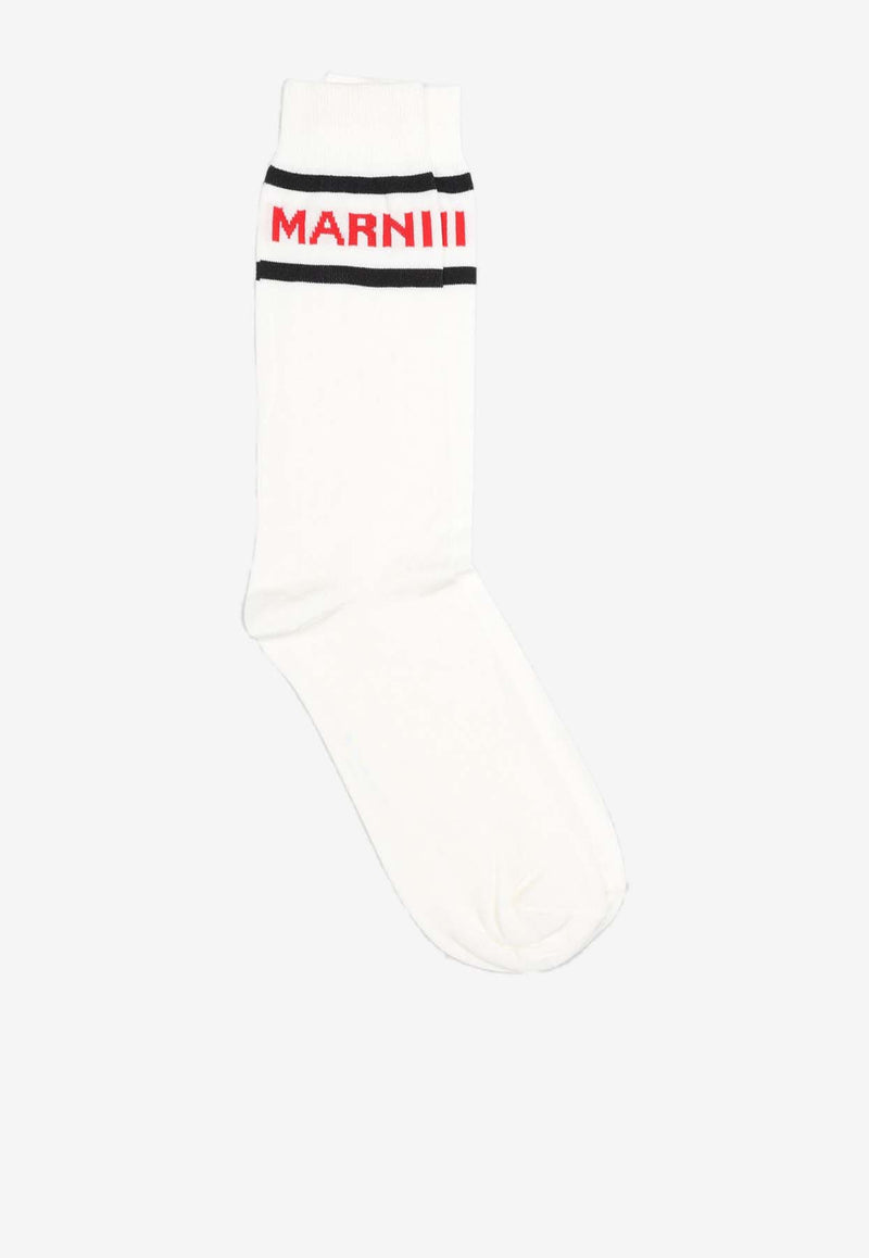 Logo Ribbed Socks