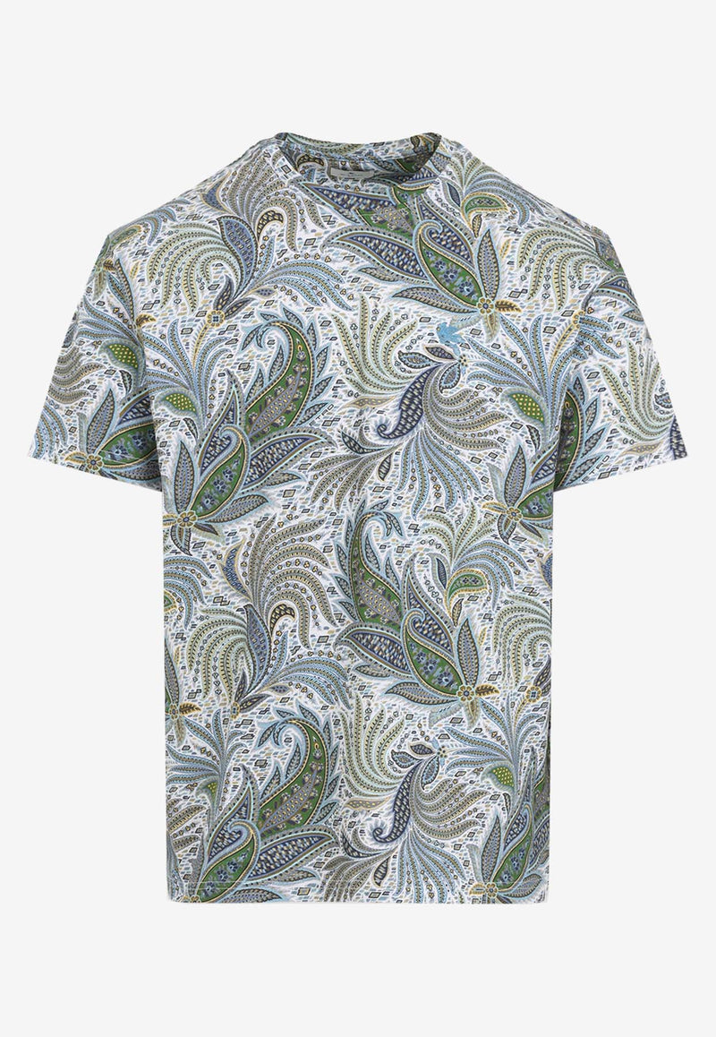 Paisley Print Short-Sleeved T-shirt