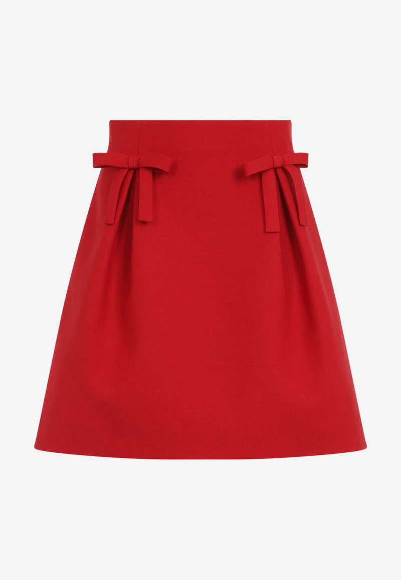 Bow A-line Mini Skirt