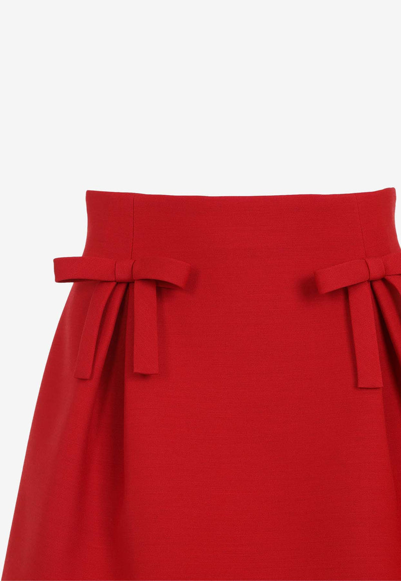 Bow A-line Mini Skirt