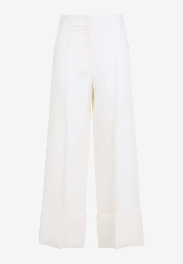 Wide-Leg Wool Pants