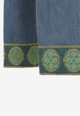 Jacquard Trims Jeans