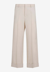 Wide-Leg Wool Pants