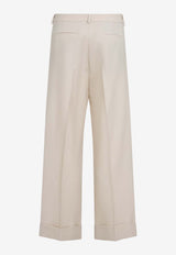 Wide-Leg Wool Pants