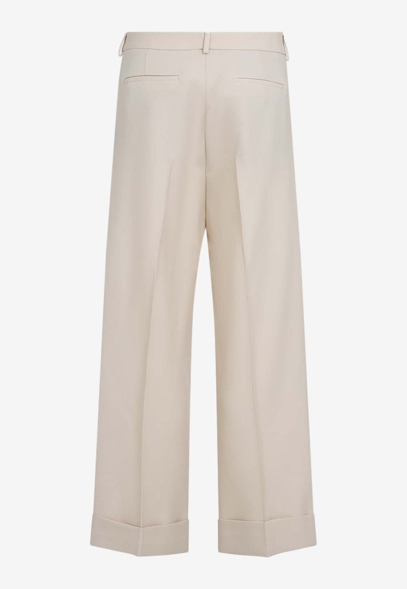 Wide-Leg Wool Pants