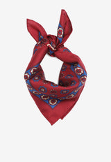 Geometric Patter Silk Scarf