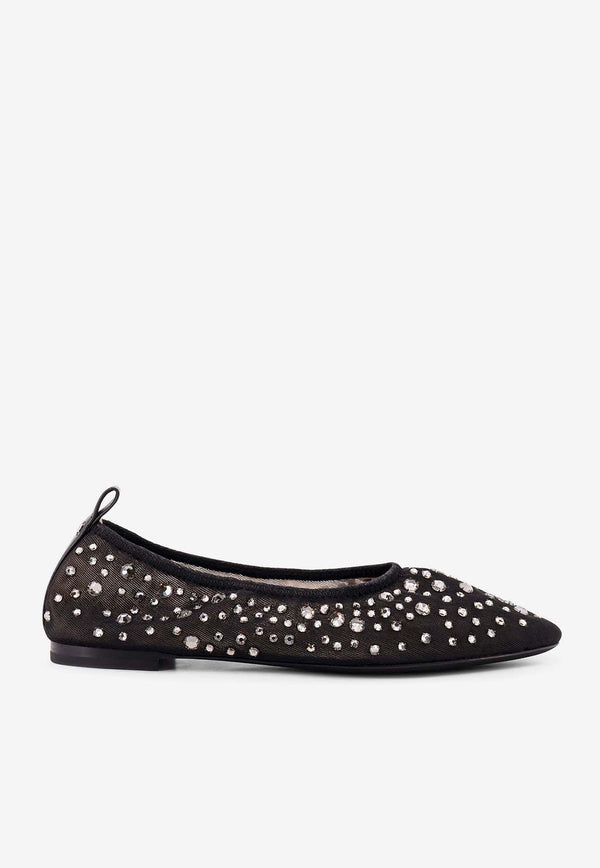 Tory Burch All-Over Rhinestones Ballet Flats Black 162066_001