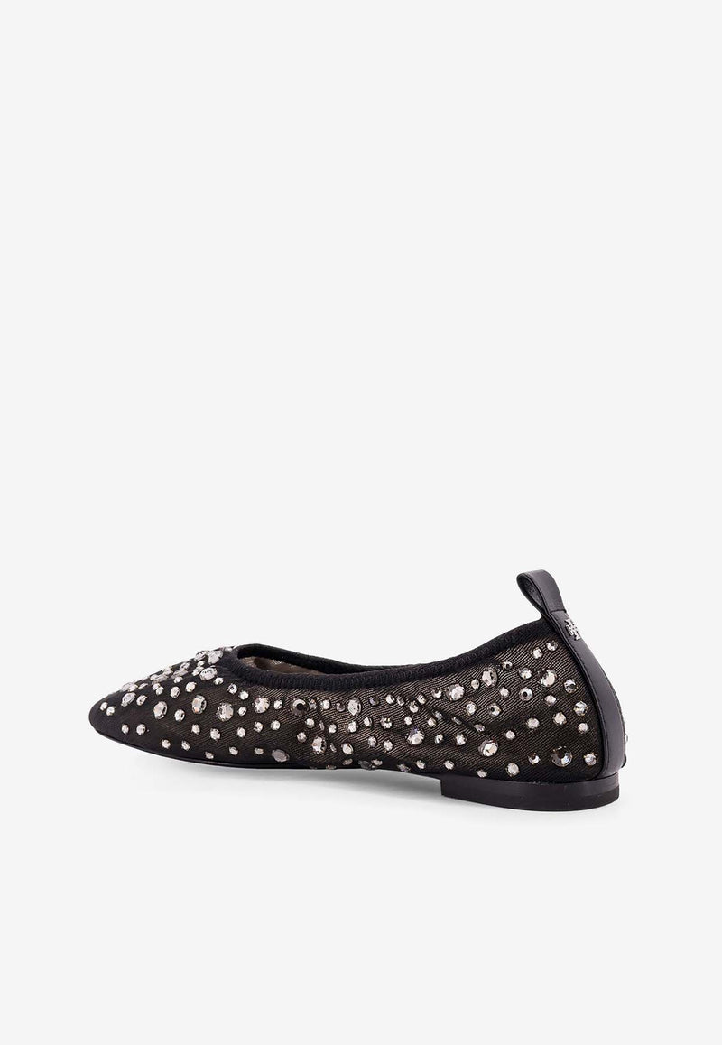 Tory Burch All-Over Rhinestones Ballet Flats Black 162066_001