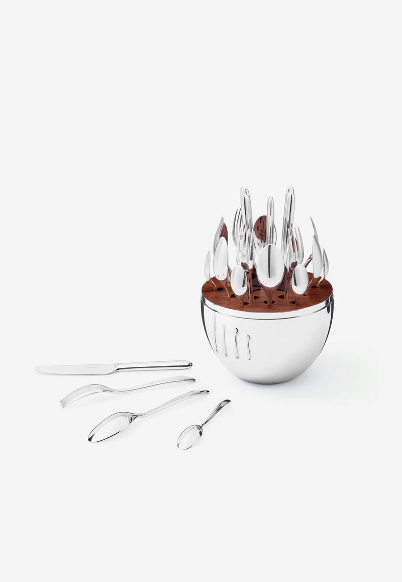 Mood Silver-Plated 24-Piece Flatware Set