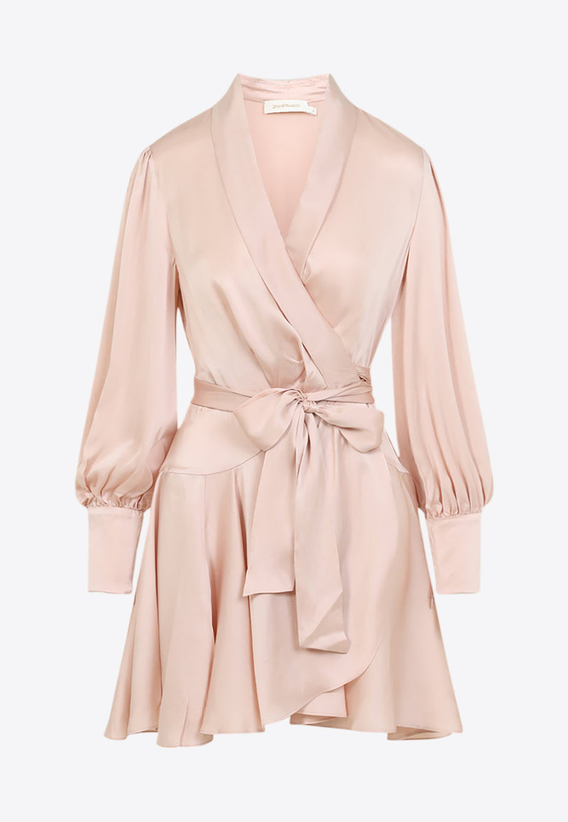 Wrap Silk Mini Dress