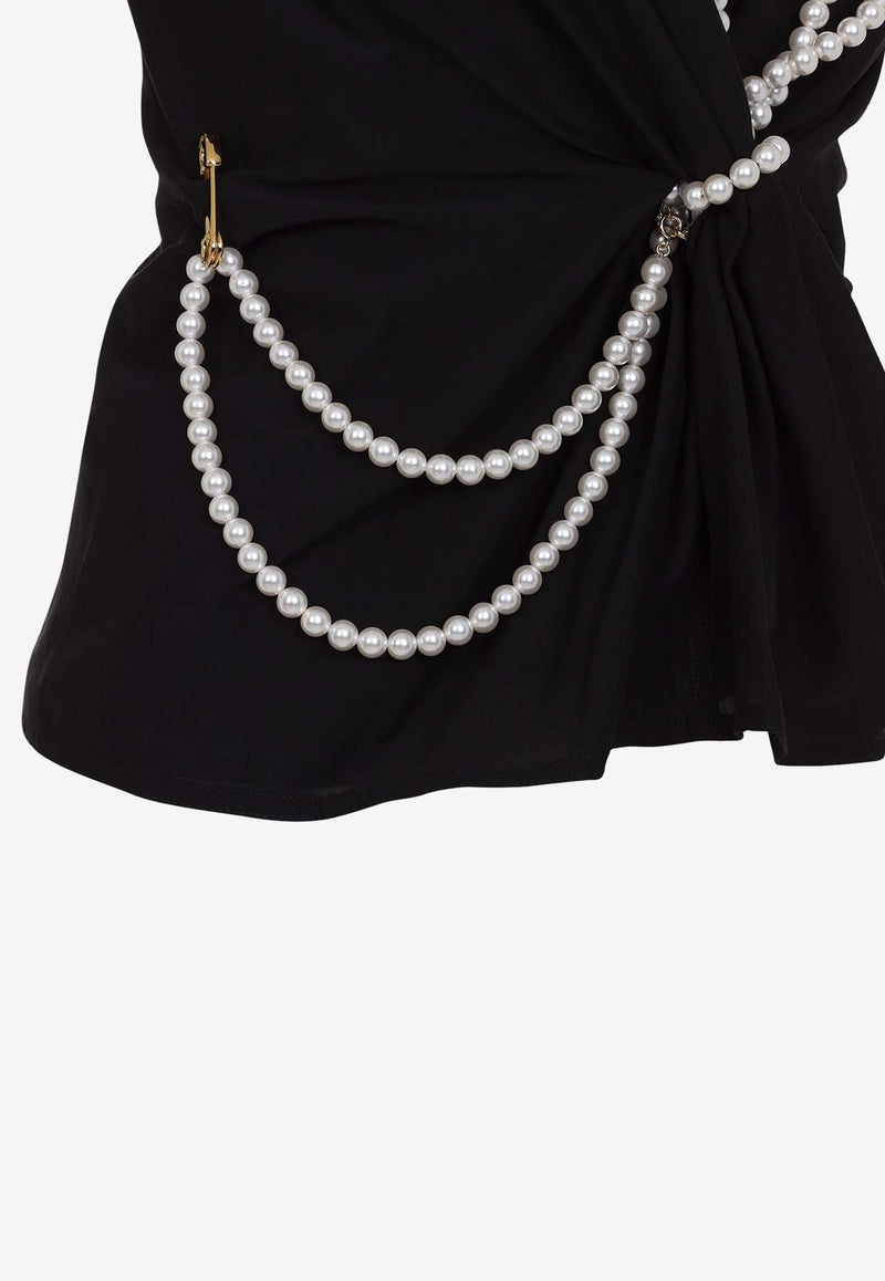 Pearl Embellished Sleeveless Top