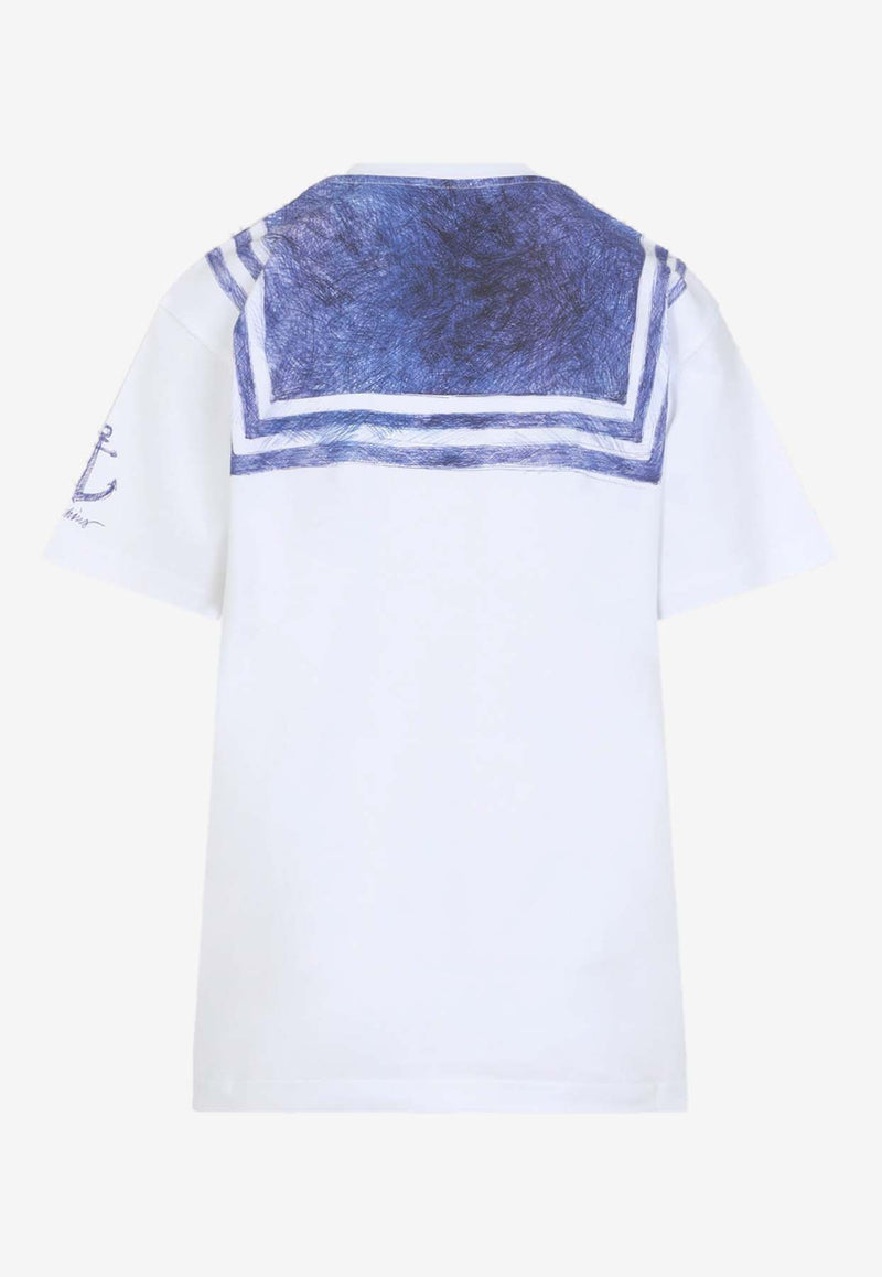 Sailor Motif Crewneck T-shirt