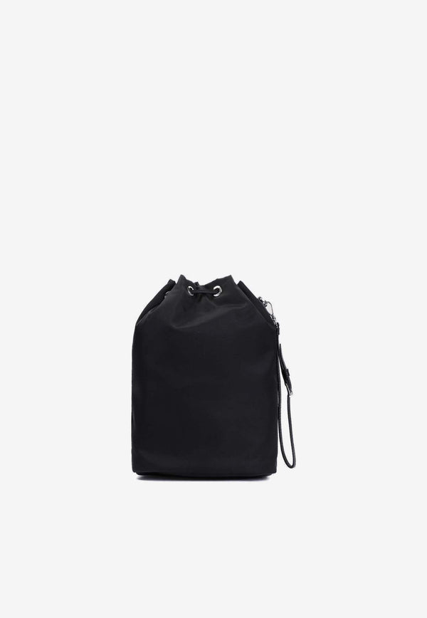 Logo Plaque Re-Nylon Bucket Bag