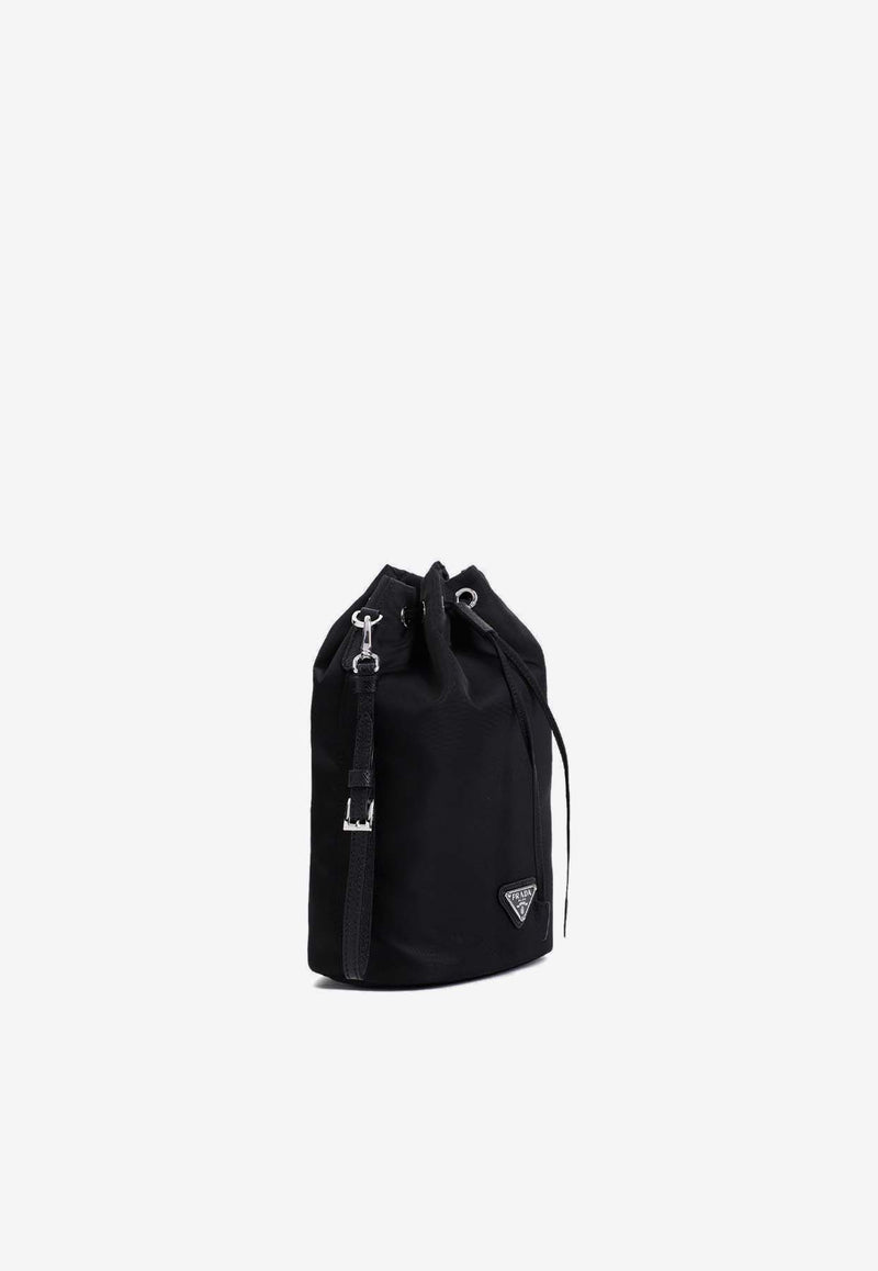 Logo Plaque Re-Nylon Bucket Bag