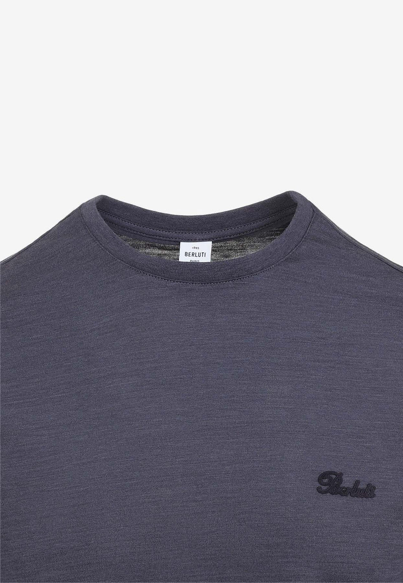 Berluti Thabor Crewneck T-shirt Blue R27JRS132.002-P84 GRANITE BLUE