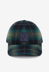 Anagram Patch Tartan Wool Cap