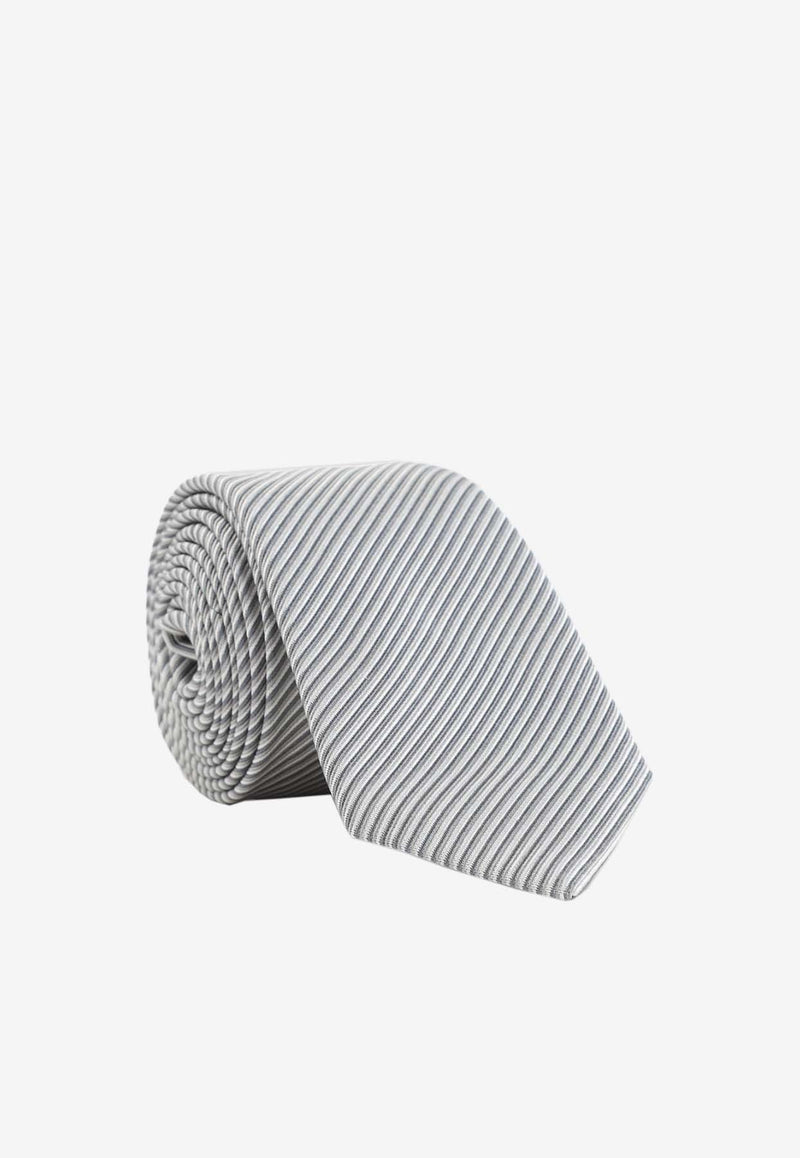 Diagonal Stripe Silk Tie