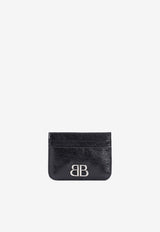 Logo-Plaque Leather Cardholder