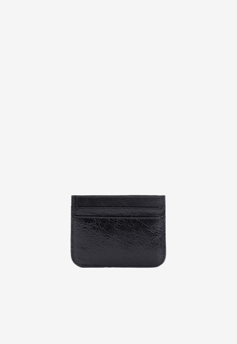 Logo-Plaque Leather Cardholder