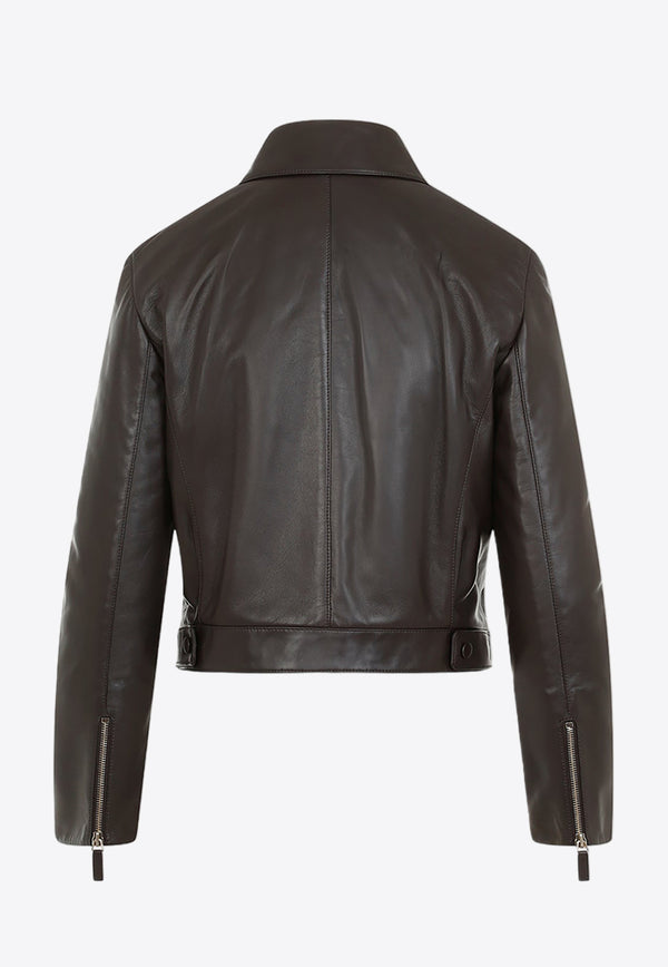 Leather Bomber Jacket