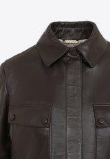 Leather Bomber Jacket