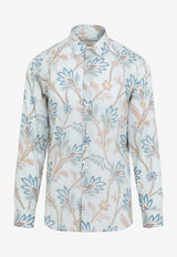 Floral Print Long-Sleeved Shirt