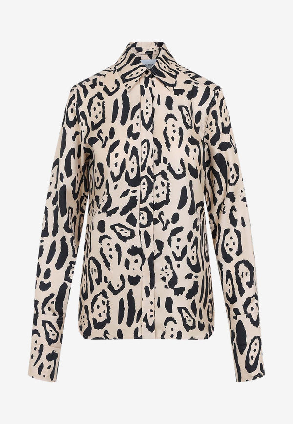 Armony Leopard Print Silk Shirt